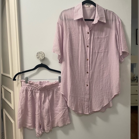 Blackbough Pants - Linen Lavender Set